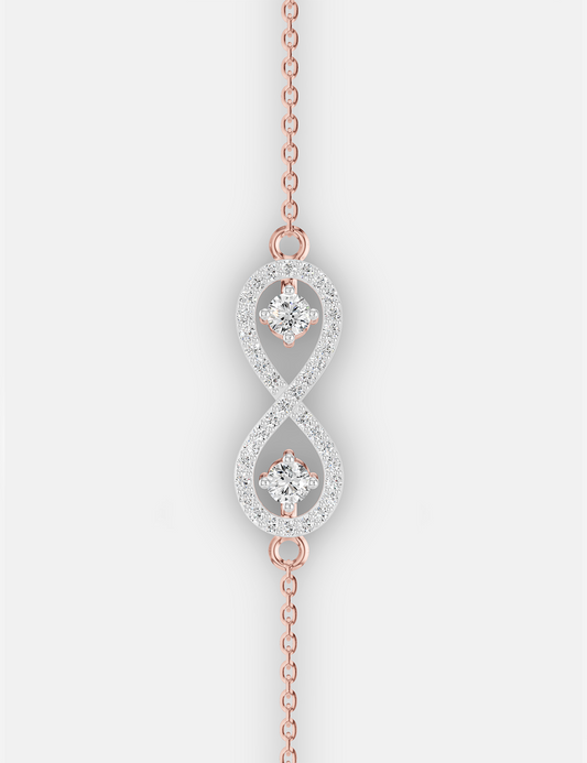 Infinity Diamond Bracelet 24 Cent FG-VVS